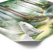 Majestic Arctic Wolf Forest Art Foto Vergroting Afdruk (Hoek)