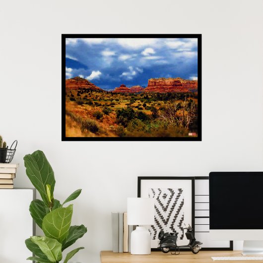 Majestic Arizona Desert 1 Poster (Thuiskantoor)