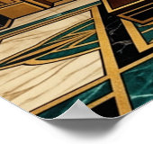 Majestic Art Deco Tiger Gold Foil Style Poster (Hoek)