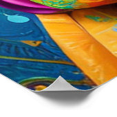 Majestic Asian prinses met gemstone Poster (Hoek)