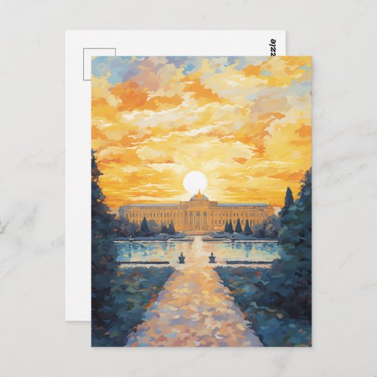 Majestic Austrian Palace at Sunset  Briefkaart (Voorkant / Achterkant)