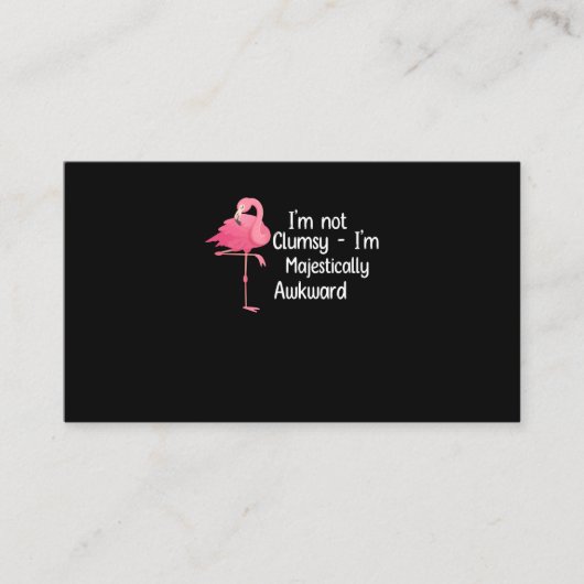 Majestic Awkward Clumsy Women Flamingo Visitekaartje (Voorkant)