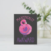 Majestic Awkward Flamingo Introvert Clumsy Briefkaart (Staand voorkant)