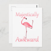 Majestic Awkward Pink Flamingo Briefkaart (Voorkant / Achterkant)