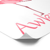 Majestic Awkward Pink Flamingo Poster (Hoek)