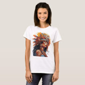 Majestic Azteekse koningin T-shirt (Voorkant volledig)
