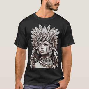 Majestic Azteekse koningin T-shirt