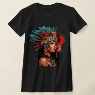 Majestic Azteekse koningin T-shirt