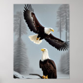 Majestic Bald Eagle Art Poster (Voorkant)