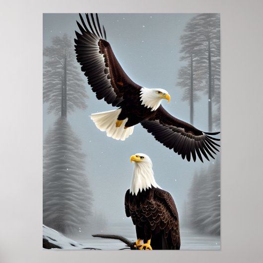 Majestic Bald Eagle Art Poster (Voorkant)
