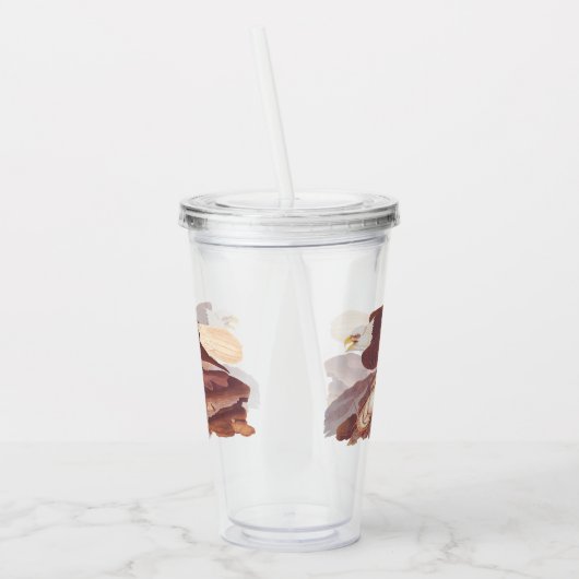 Majestic Bald Eagle by Audubon with Fresh Fish Acryl Drinkbeker (Links)