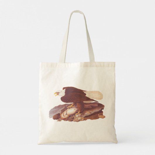 Majestic Bald Eagle by Audubon with Fresh Fish Tote Bag (Achterkant)