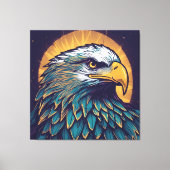 Majestic Bald Eagle Canvas Afdruk (Voorkant)
