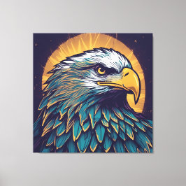 Majestic Bald Eagle Canvas Afdruk