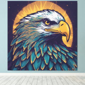 Majestic Bald Eagle Canvas Afdruk (Insitu (Houten vloer))