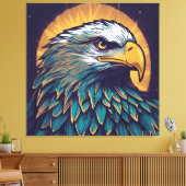 Majestic Bald Eagle Canvas Afdruk (Insitu (Woonkamer))