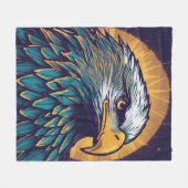 Majestic Bald Eagle Fleece Deken (Voorkant (Horizontaal))