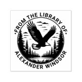 Majestic Bald Eagle Flying #5 Library Boeknaam Zelfinktende Stempel (Design)