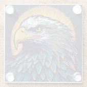 Majestic Bald Eagle Glazen Onderzetter (Achterkant)