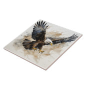 Majestic Bald Eagle in vlucht, Waterverf Tegeltje (Zijkant)