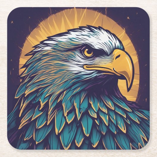 Majestic Bald Eagle Kartonnen Onderzetters (Voorkant)