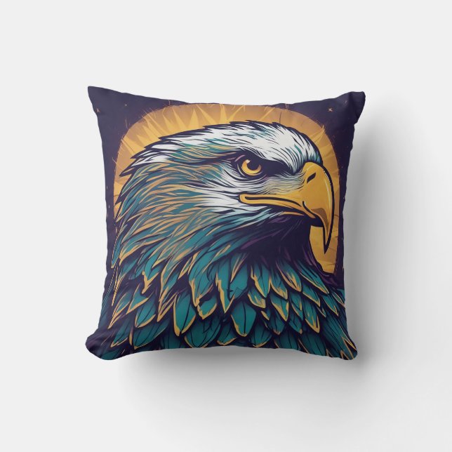 Majestic Bald Eagle Kussen (Voorkant)