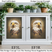 Majestic Bald Eagle, Olie Stijl Art EF5L Decoupage Tissuepapier