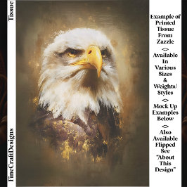 Majestic Bald Eagle, Olie Stijl Art EF5R Decoupage Tissuepapier