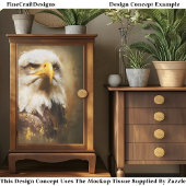 Majestic Bald Eagle, Olie Stijl Art EF5R Decoupage Tissuepapier