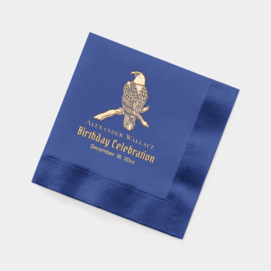 Majestic Bald Eagle op Branch Verjaardag Party Naa Folie Servetten (Links)