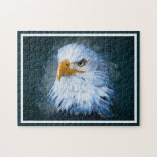 Majestic Bald Eagle Painting Jigzaag Puzzle Legpuzzel