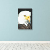 Majestic Bald Eagle Portret Canvas Afdruk (Insitu (Houten vloer))