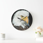 Majestic Bald Eagle Portret Grote Klok (Huis)