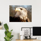 Majestic Bald Eagle Poster (Thuiskantoor)