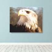 Majestic Bald Eagle Profiel Canvas Afdruk (Insitu (Houten vloer))