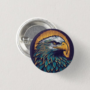 Majestic Bald Eagle Ronde Button 3,2 Cm