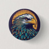 Majestic Bald Eagle Ronde Button 3,2 Cm (Voorkant)