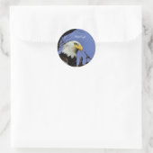 Majestic Bald Eagle Ronde Sticker (Tas)