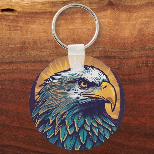 Majestic Bald Eagle Sleutelhanger (Achterkant)