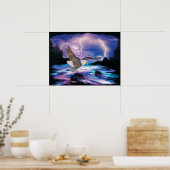 Majestic Bald Eagle Soaring Poster (Keuken)