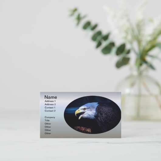 Majestic Bald Eagle Visitekaartje (Staand voorkant)