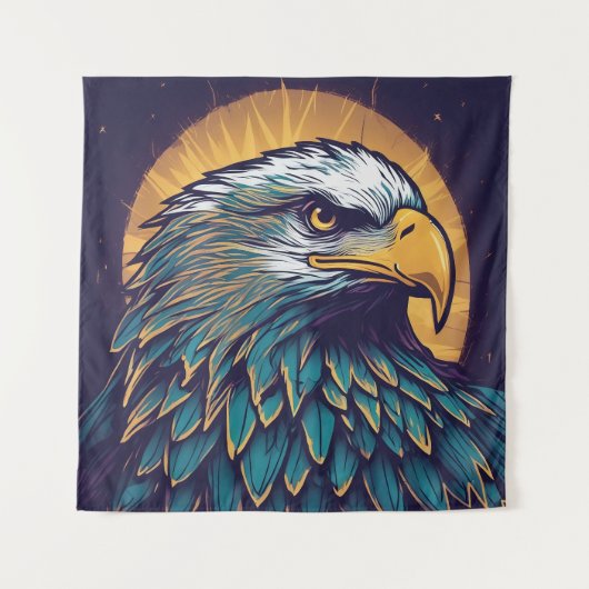 Majestic Bald Eagle Wandkleed (Voorkant)