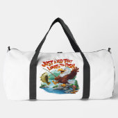 Majestic Bald Eagle With Fresh Fish on Rocky Perch Plunjezak (Voorkant)