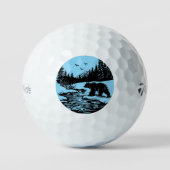 Majestic Bear by the Pond Golf Balls Golfballen (Voorkant)