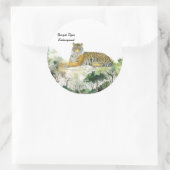 Majestic Bedreigde Bengaalse Tijger Handbeschilder Ronde Sticker (Tas)