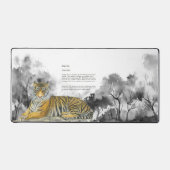 Majestic Bedreigde Bengaalse Tijger Waterverf Bureaumat (Voorkant)