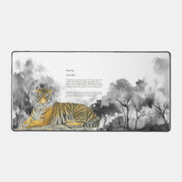 Majestic Bedreigde Bengaalse Tijger Waterverf Bureaumat