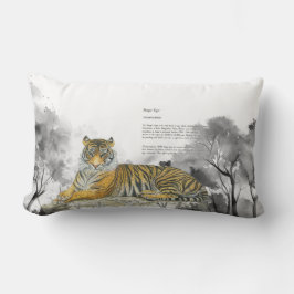 Majestic Bedreigde Bengaalse Tijger Waterverf Kussen