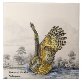 Majestic Bedreigde Blakiston's Visuil (Vogel) Tegeltje