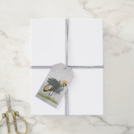 Majestic Bedreigde Grijze Kroonkraan Cadeaulabel